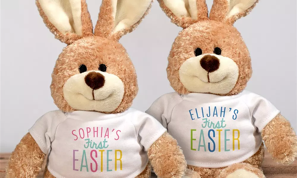 Delight in a Personalized Easter Bunny for Kids at GiftsForYouNow.com with up to 18% off - Second Medium