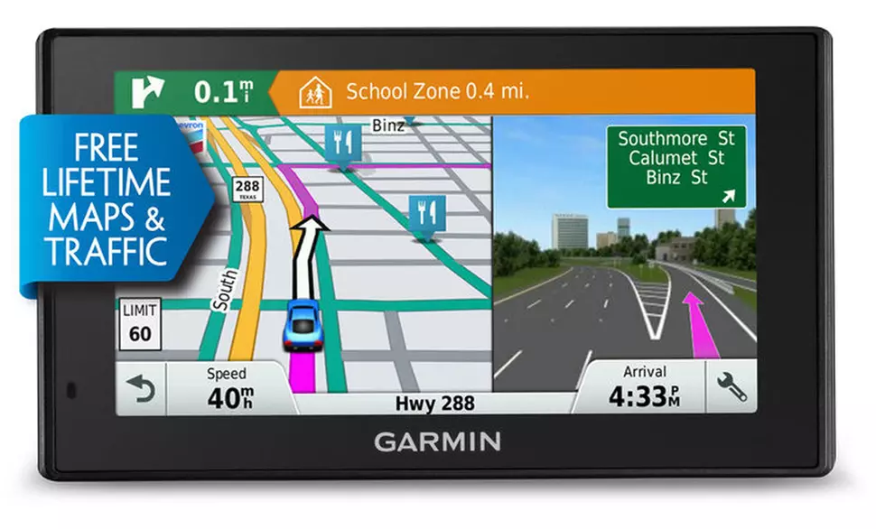 Garmin DriveSmart 60LMT GPS Navigator with Lifetime Maps and Traffic (New) - Primary Image