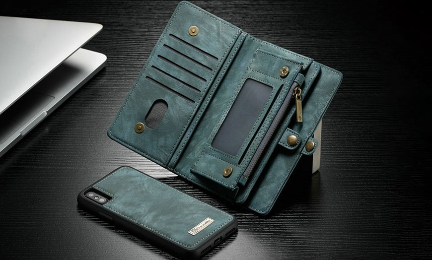 Image 3: Magnetic Wallet Case for iPhone