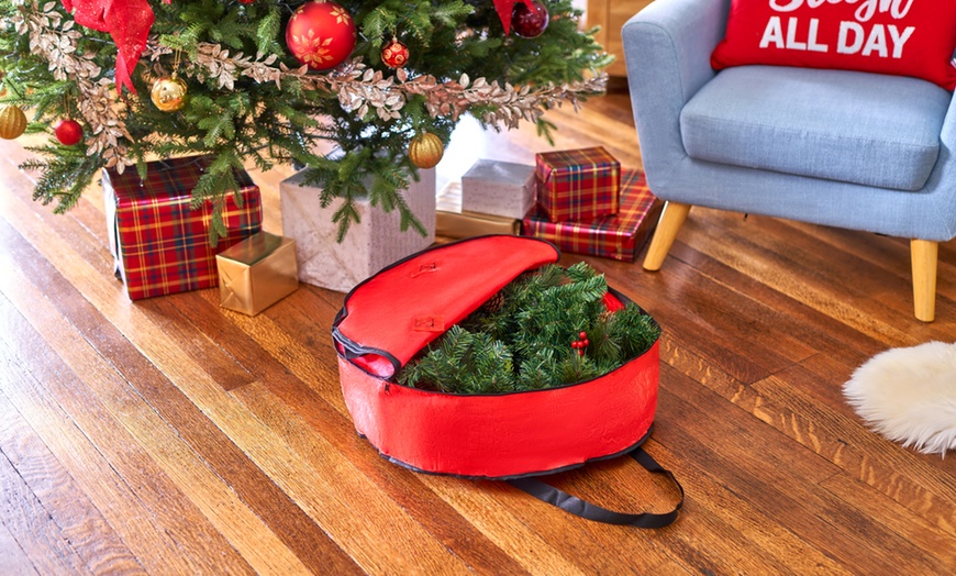 Image 1: Christmas Wreath Storage Bag