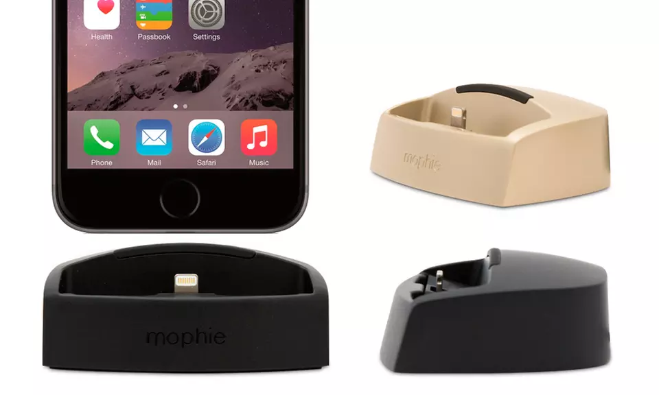 1 ou 2 stations de synchronisation et de charge MFI auto réglable Mophie Apple pour iPhone 5, 6 et 7 - Primary Image