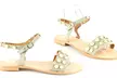 Alain Manoukian Leather Sandals with Pearls - Image 7