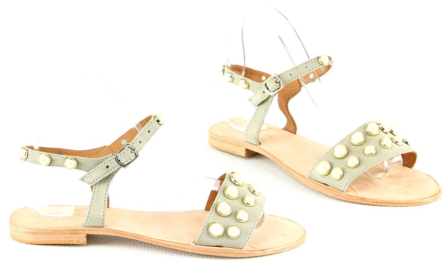 Image 7: Alain Manoukian Leather Sandals