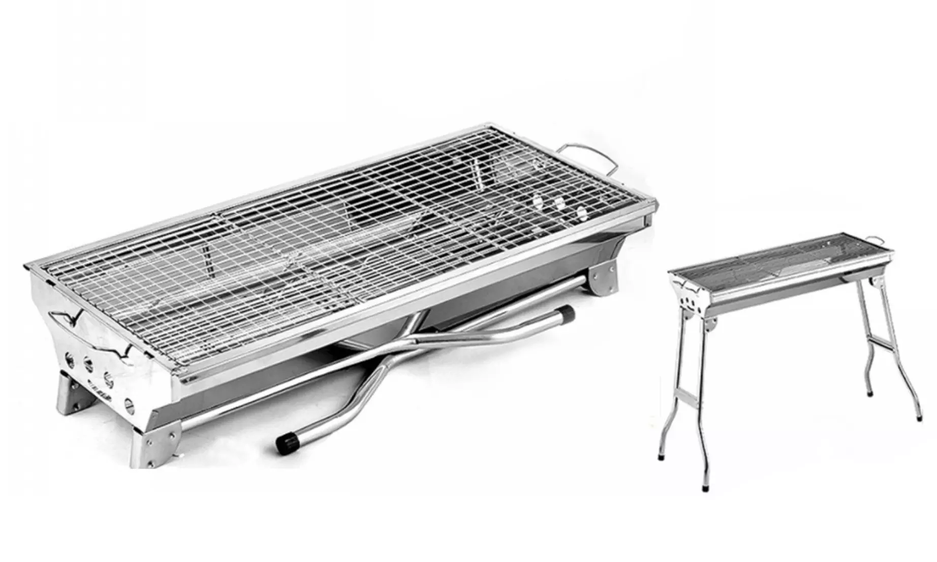 Roestvrij stalen barbecuegrill van het merk Herzberg