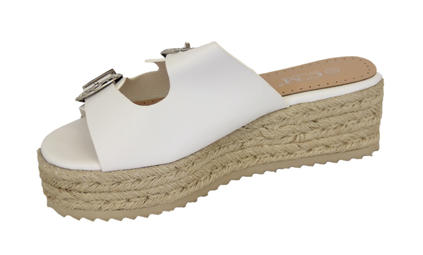 Image 7: Platform Mule Sandals