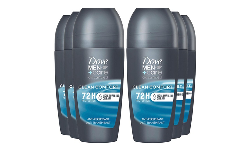 Image 2: Six-Pack Dove Men+Care Roll 72H Protection Antiperspirant Deos 50ml