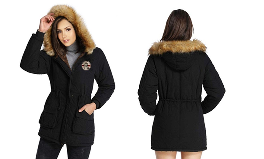 Image 4: Women's Faux Fur Lined Parka Coat