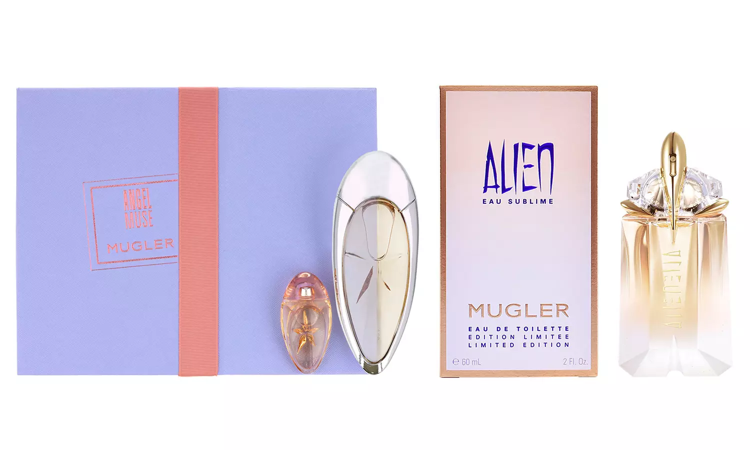 Alien Eau Sublime 60ml et Angel Muse 50ml + format voyage 5ml de Mugler - Primary Image