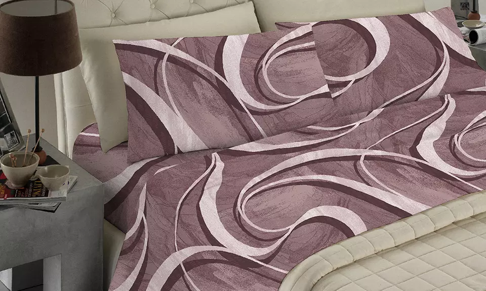 Completo Lenzuola No Stiro, Microfibra effetto Seta, Made in Italy