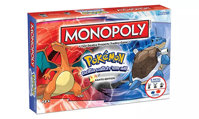 One or Two Pokémon Monopoly Board Game - Primary Image