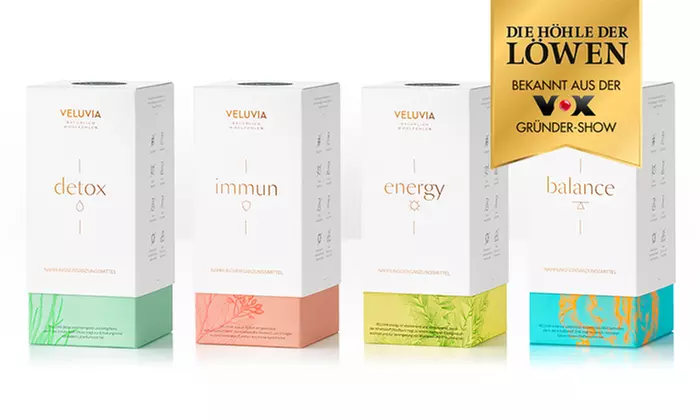 30er-Set Veluvia Nahrungsergänzung Immun, Energy, Detox oder Balance, bekannt aus „Die Höhle der Löwen“ (20% sparen*) - Primary Image