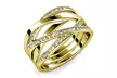 Anillo Criss Cross hecho con cristales de Austria - Image 4