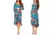 Women's Maternity Hi-Lo Ruffle Dresses with Adjustable Belt - Second Medium