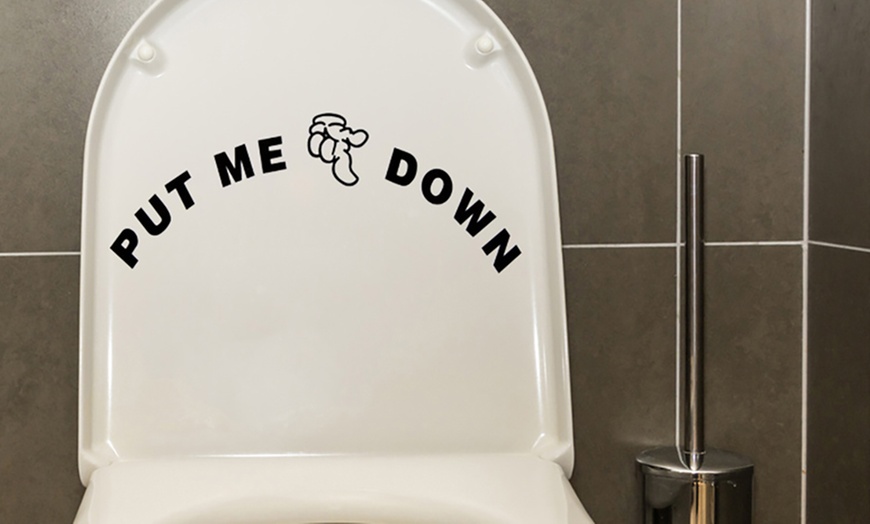 Image 3: Toilet Seat Vinyl Sticker