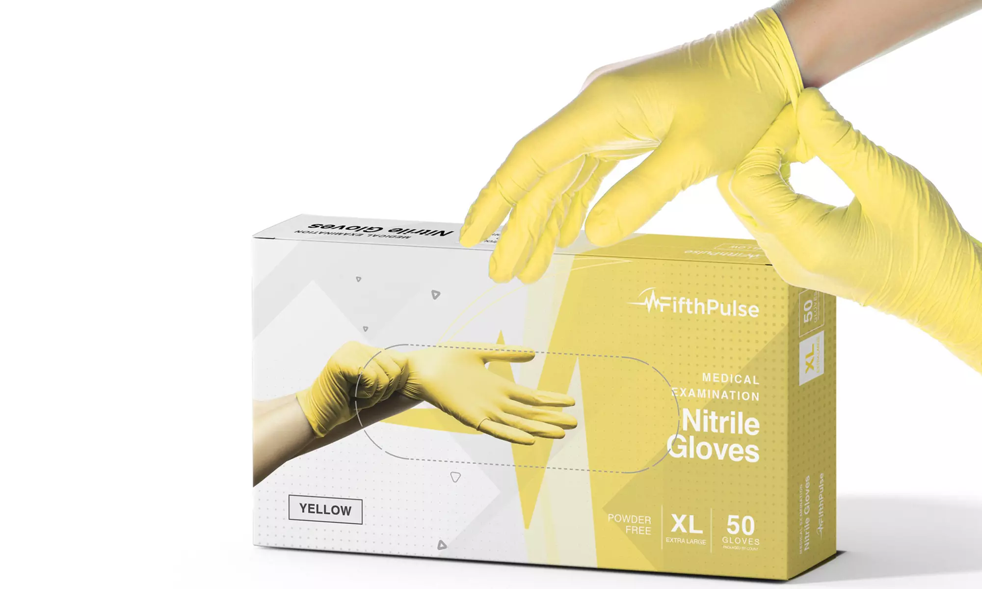 Fifth Pulse Nitrile Exam Latex Free and Powder Free Gloves - Box of 50