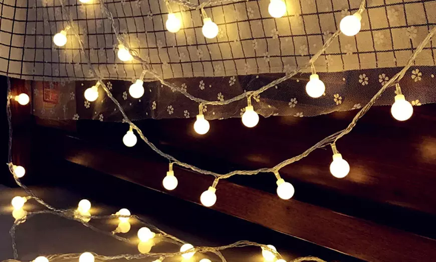 Image 6: LED Frosted Globe String Lights