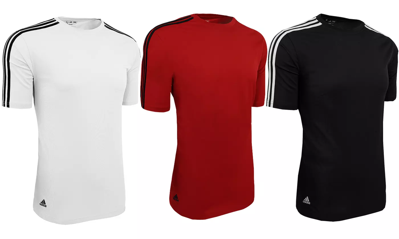 Adidas Men's Climalite 3-Stripes Performance Active T-Shirt (S-3XL) - Primary Image