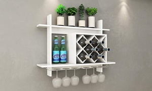 Wine Bottle and Glass Rack