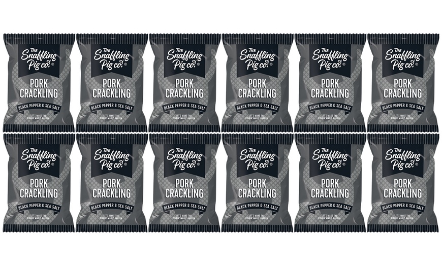 Image 2: 12-Pack of Snaffling Pig ​Pork Crackling 45g Packet