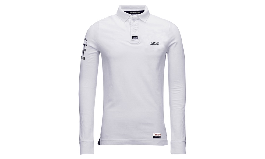 Image 5: Stallion Long Sleeve Polo Shirt