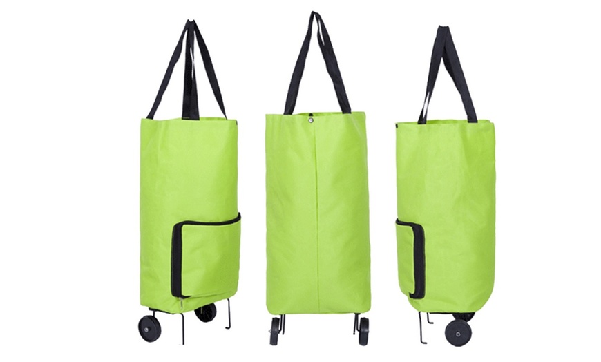 Image 2: Foldable Grocery Bag with Wheels