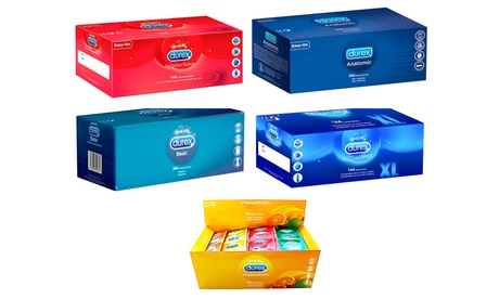 Confezione da 144 preservativi Durex disponibile in 5 tipologie