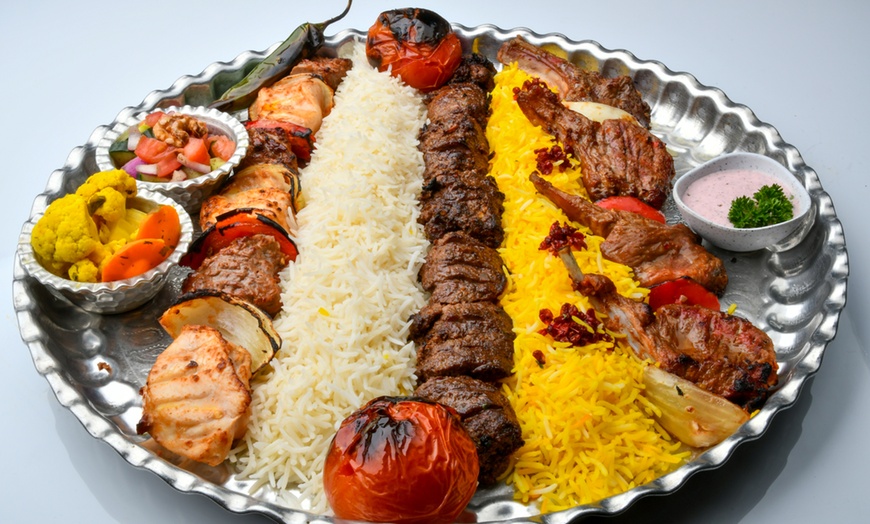 Image 1: Enjoy a Persian Feast with $50, $100, $150, or $200 to Spend on Food