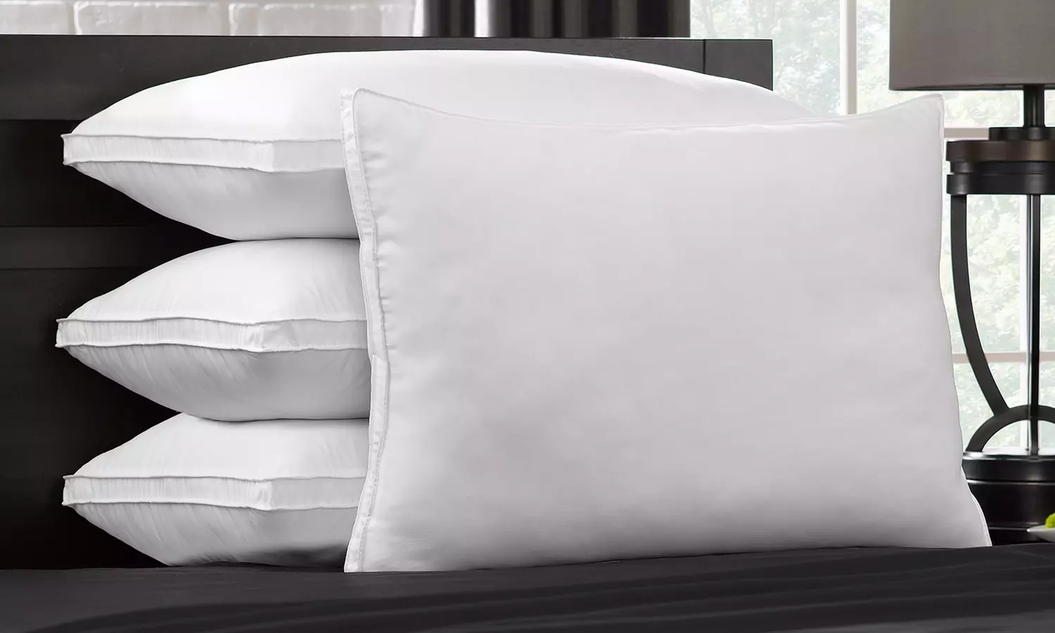 DownSupply Overstuffed Side and Back Sleeper Gel Fiber Pillows (1, 2, or 4-Pack) - Primary Image