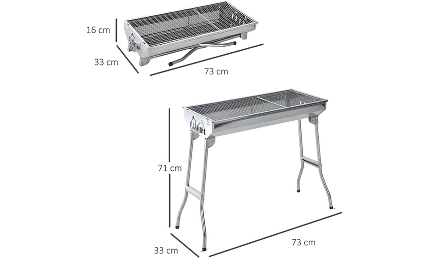 Image 11: Outsunny Portable BBQ Grill Range