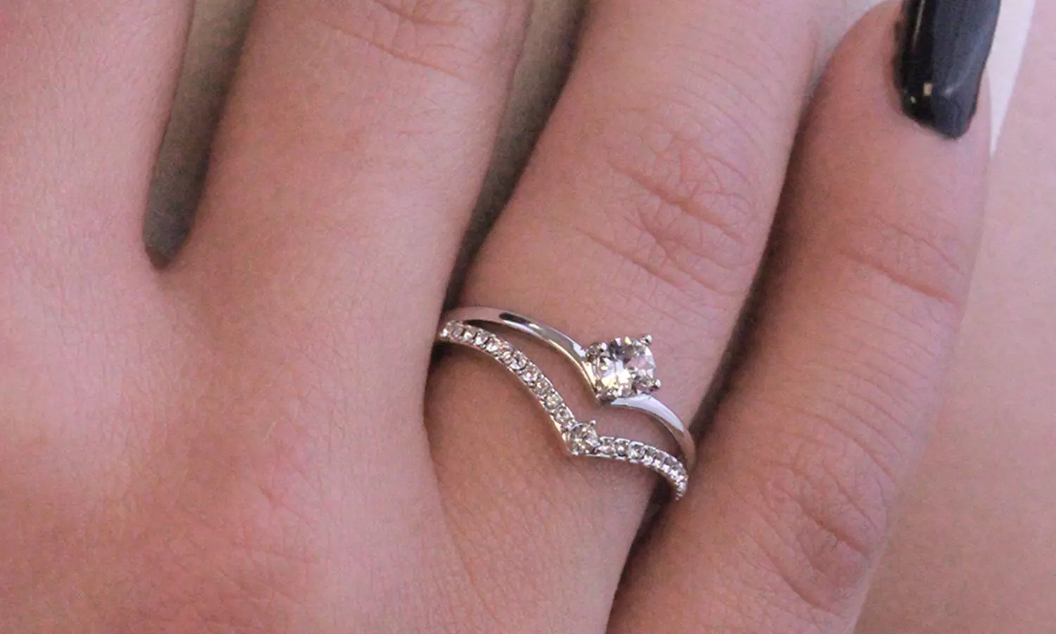 Damen-Ring mit österreichischen Kristallen