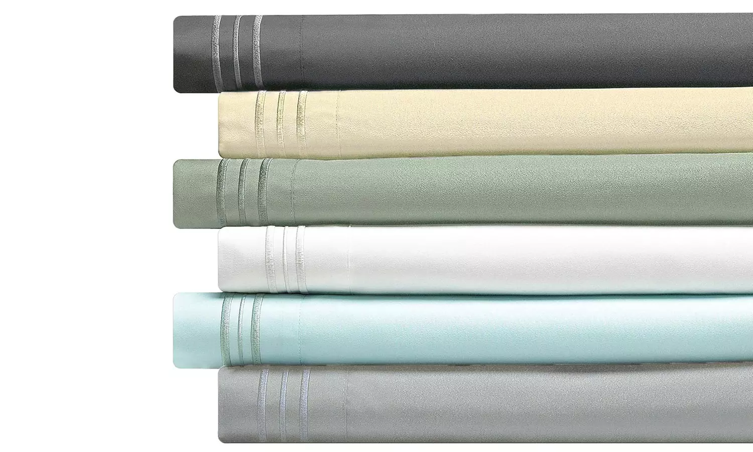 Bamboo 3-Line Embroidery Sheet Set - Primary Image