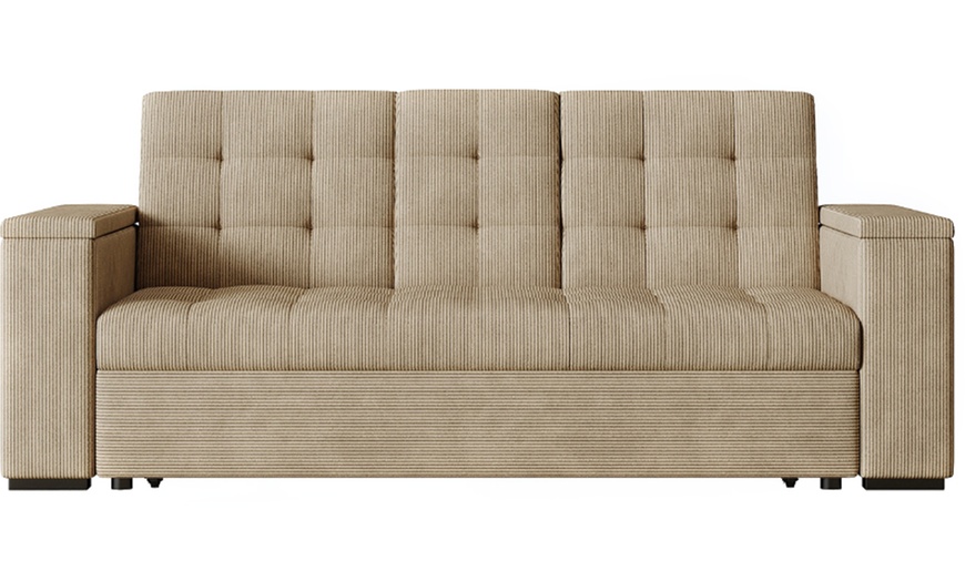 Image 9: Canapé convertible "Tilia" 3 places en tissu Kocoon