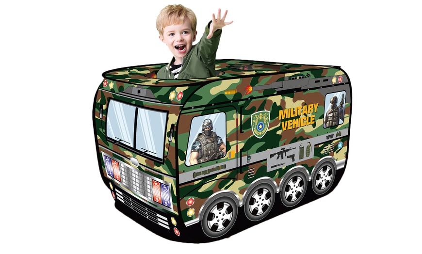 Image 4: Military Vehicle Army Foldable Play Tent