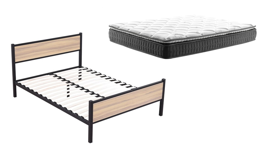 Image 21: Lit style industriel Texas, matelas en option, Sampur