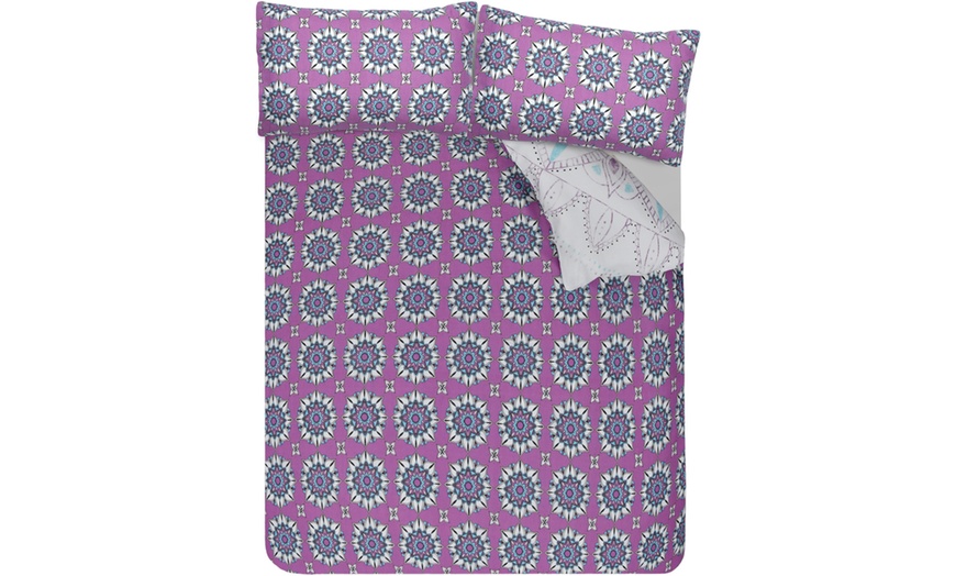 Image 12: Elephant Mandala Design Reversible Duvet Set