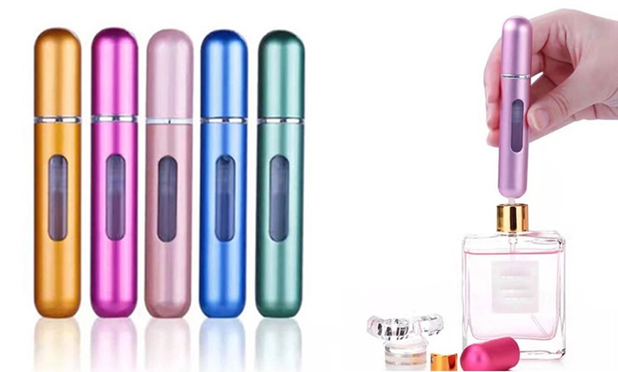 Image 1: Five Refillable Travel Perfume Atomisers 8ml