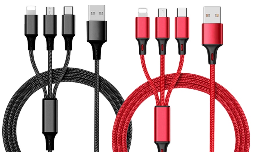 Image 10: Cable USB a tipo C, Lightning y micro USB