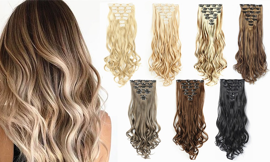 Image 2: Seven-Piece Clip-In Hair Extensions