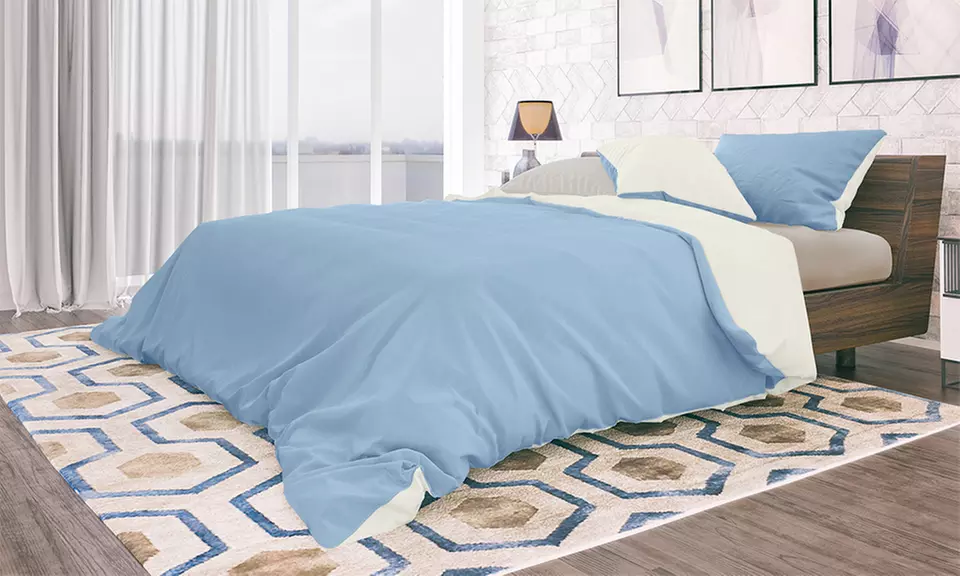 Set copripiumino e federe in microfibra con lenzuolo sotto