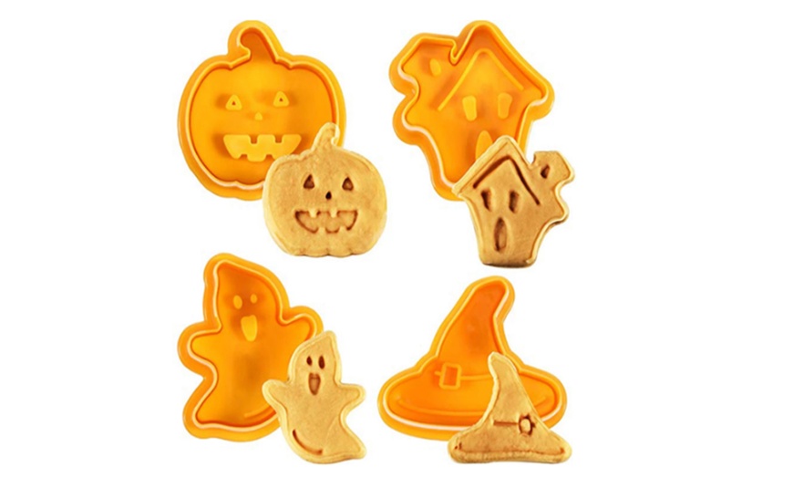 Image 1: Four-Piece Halloween Cookie Cutters