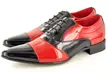 Men's Faux Leather Two-Tone Patent Brogues - Second Medium