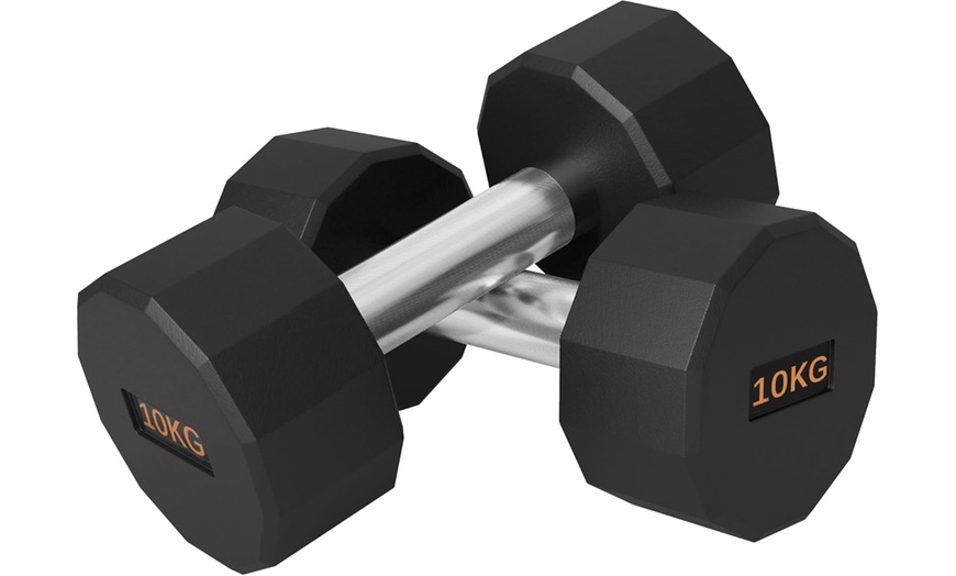 Image 14: SPORTNOW Set of 2 Dumbbell Weights 2-12kg