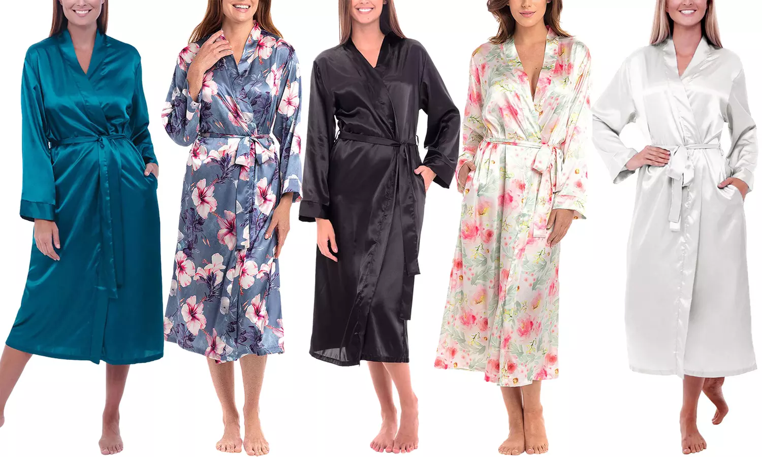 Women's Long Kimono-Styled Robe - Primary Image