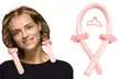 Heatless Curling Rod Headband No Heat Silky Ribbon Rod Roller Curls & Clip - Second Medium