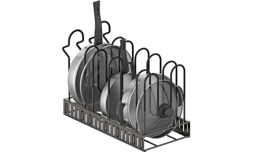 Image 11: Adjustable Kitchen Pan Rack