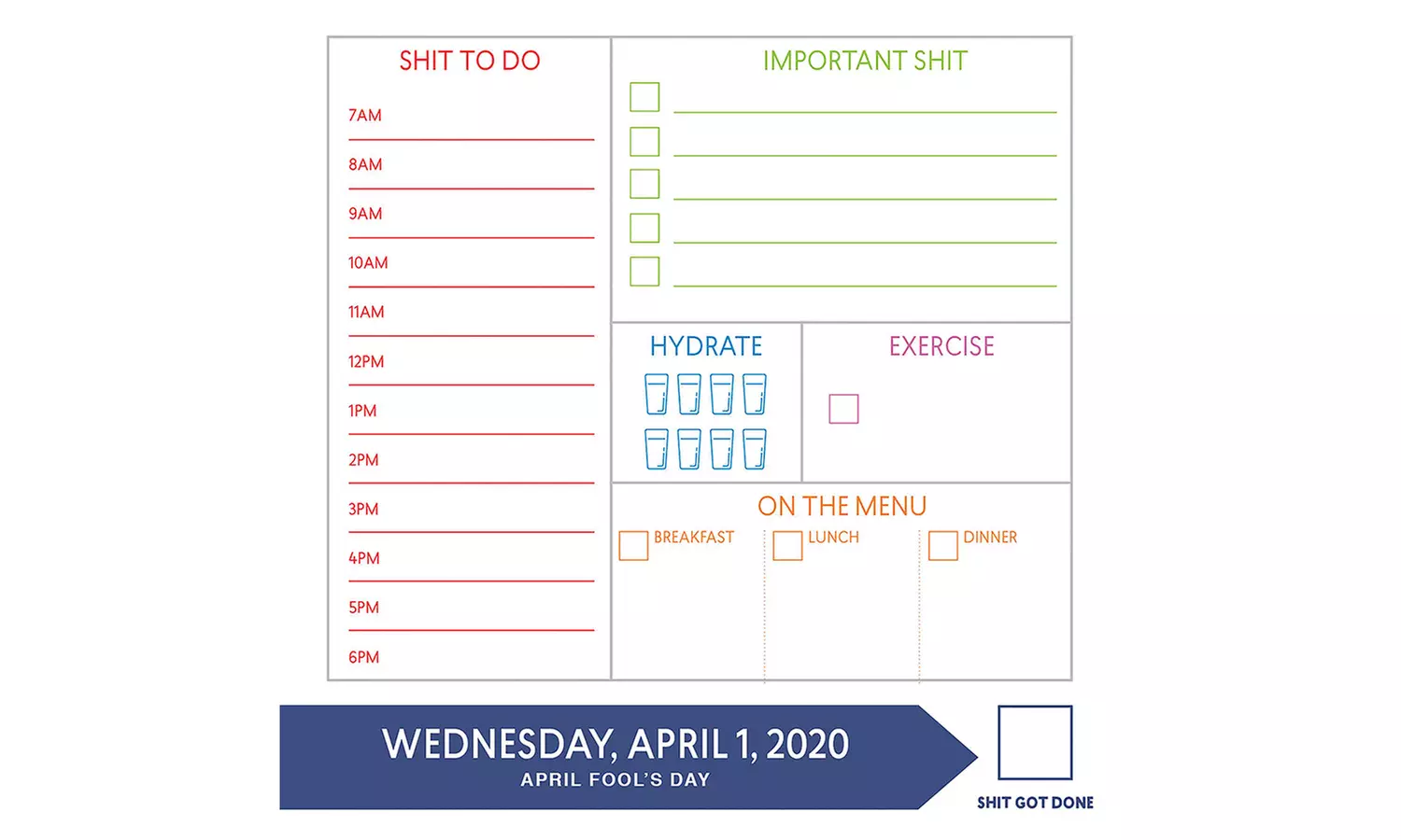 Daily Task Productivity Calendar - Second Medium
