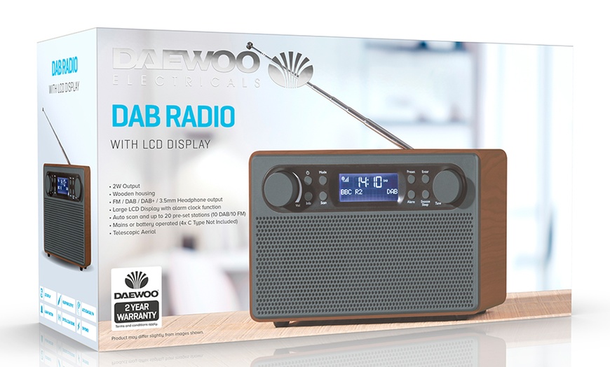 Image 16: Daewoo Wooden Dab Radio