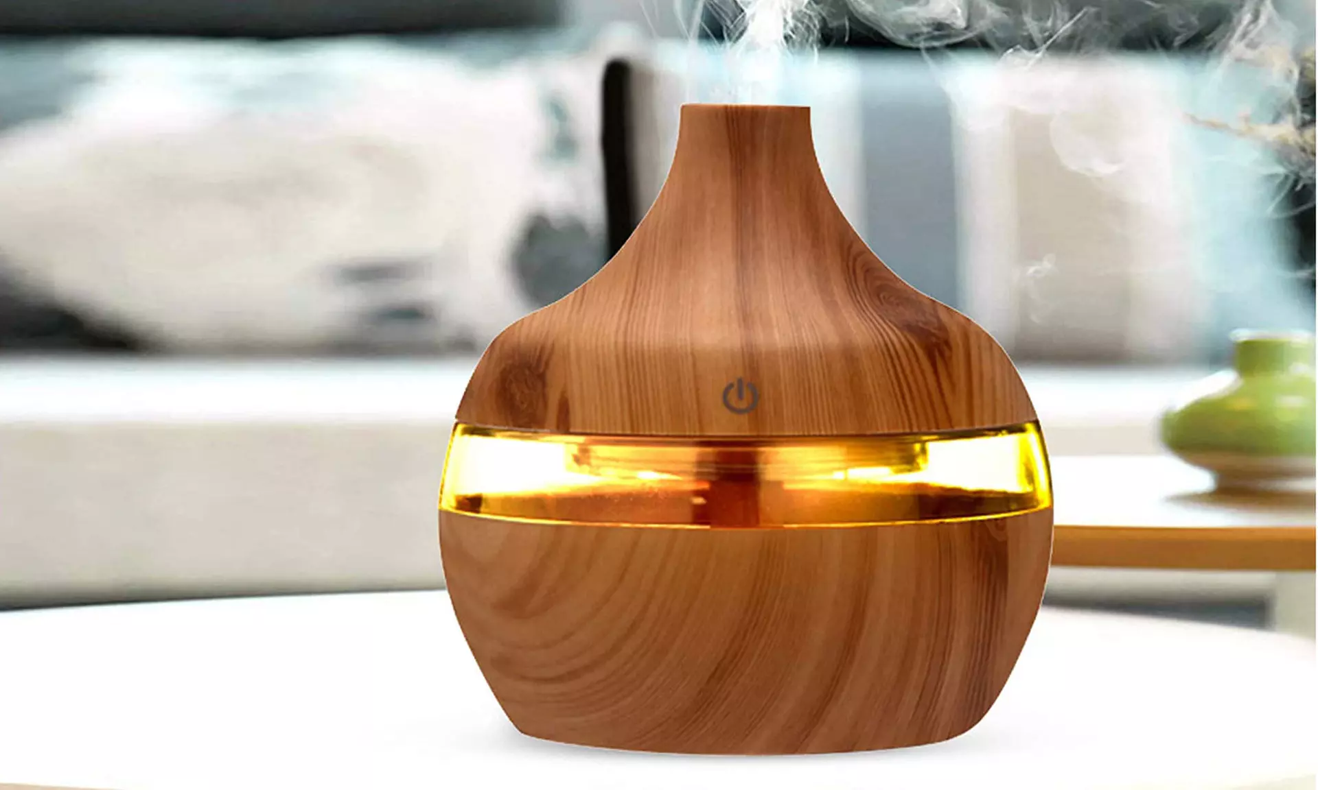 USB Ultrasonic Aroma Humidifier with Optional Set of Essential Oils - Primary Image