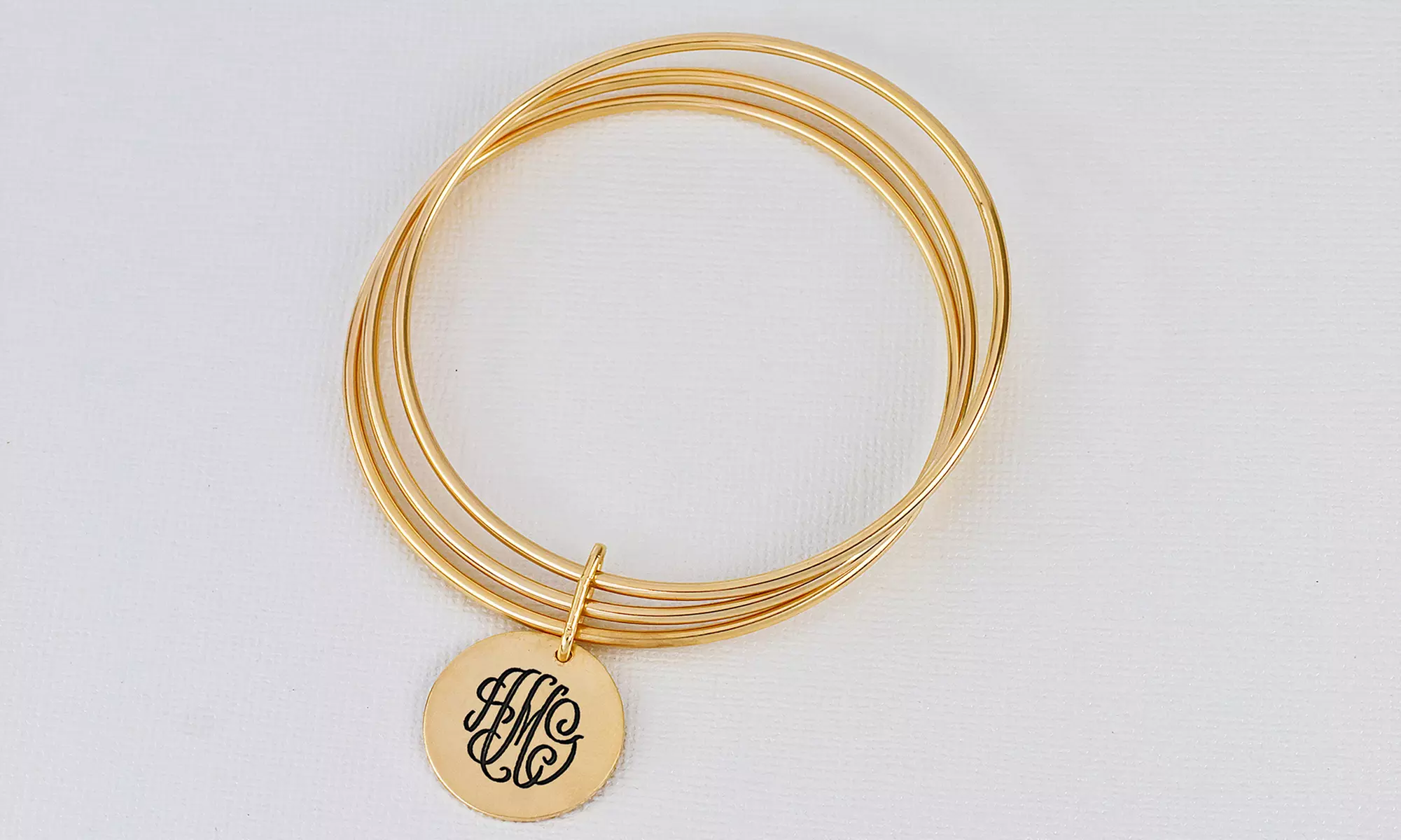 Slip-On Engraved Monogram Bracelet (Up to 96% Off) - Second Medium