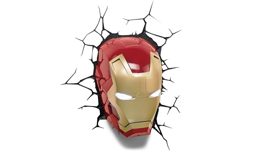 Image 2: Marvel 3D Superhero Wall Light